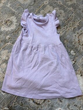 H&M Light Purple Ruffle Sleeve Girls Dress